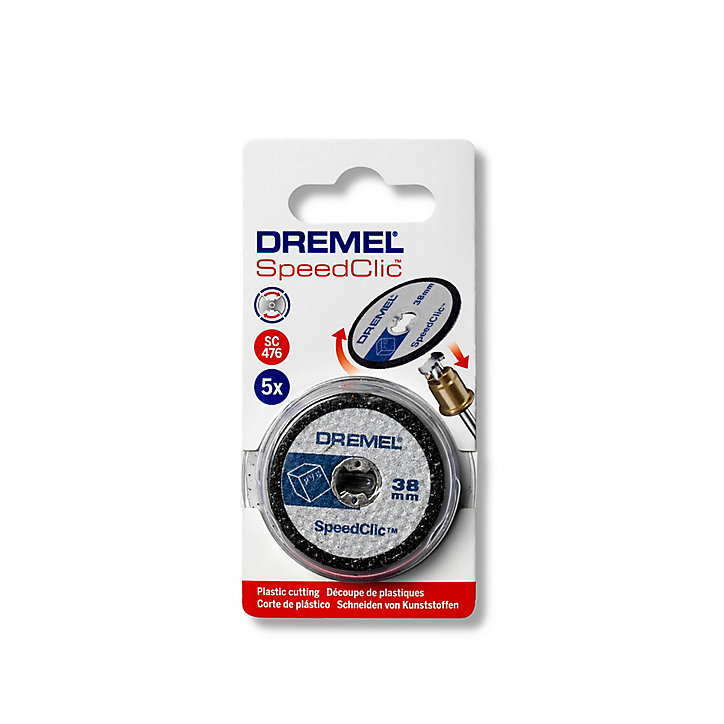 5 disques plastique à tronçonner Dremel SpeedClic 38 mm