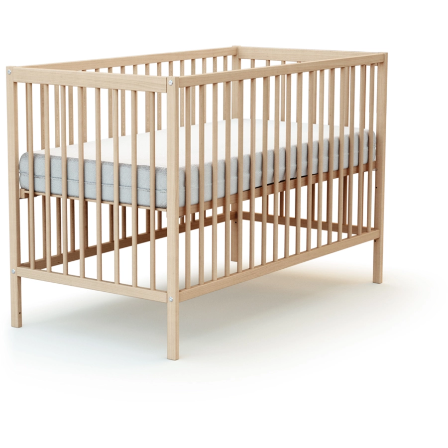 AT4 Babybett ESSENTIAL Buche unbehandelt 60 x 120 cm