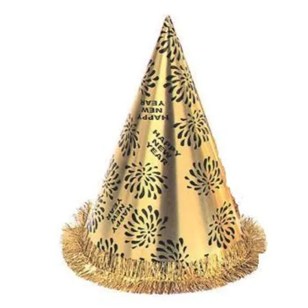 Widmann Hut Happy New Year mit Fransen, goldfarben