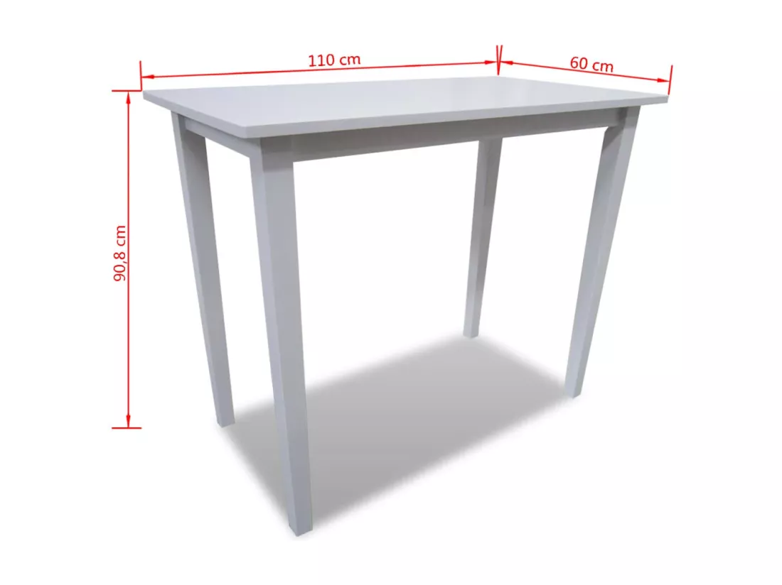 Table de bar en bois Blanc