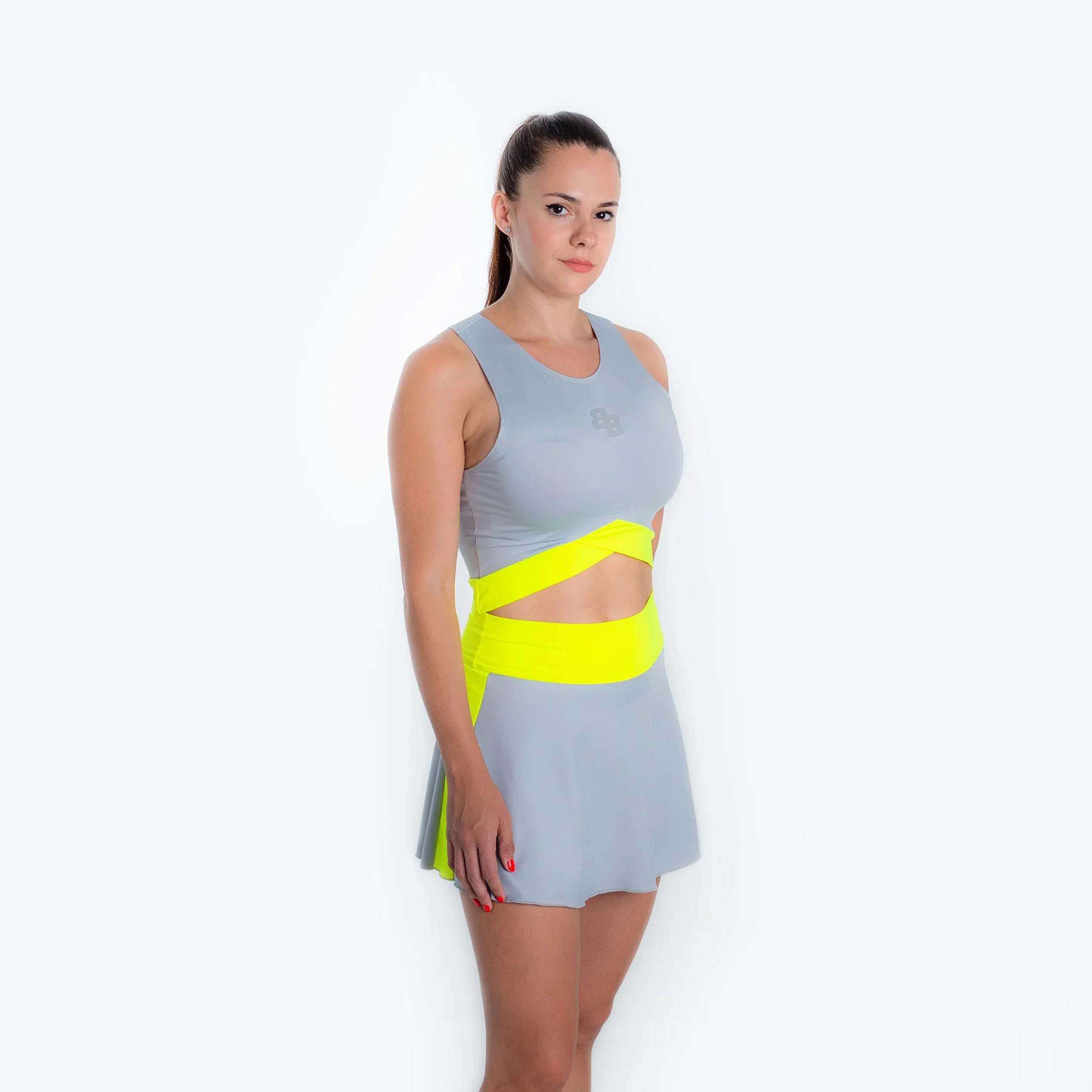 BB by Belen Berbel Bora Jupe Femmes - Gris , Jaunes Fluo