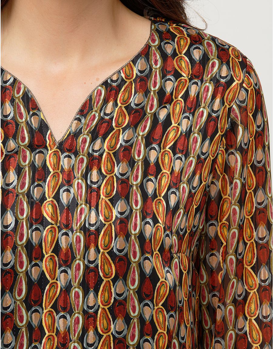 Blouse fluide marron