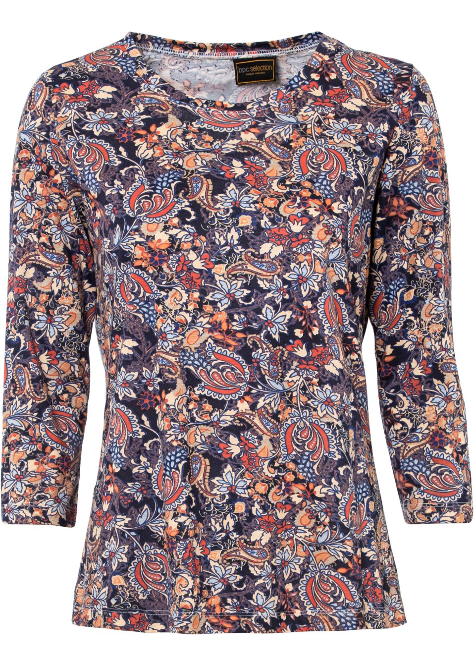 T-shirt imprimé, manches 7/8