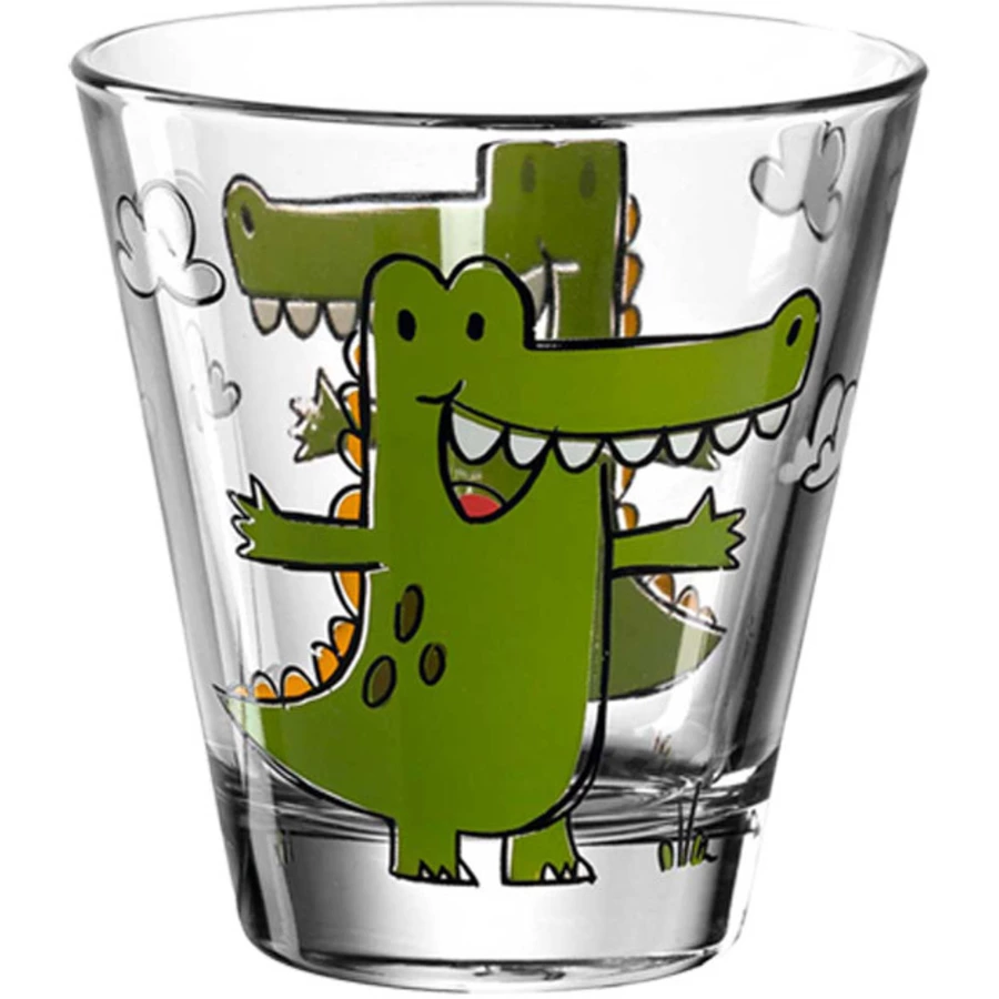 Leonardo Kinderbecher mit Deckel Bambini 215 ml 2er Set grau-grün