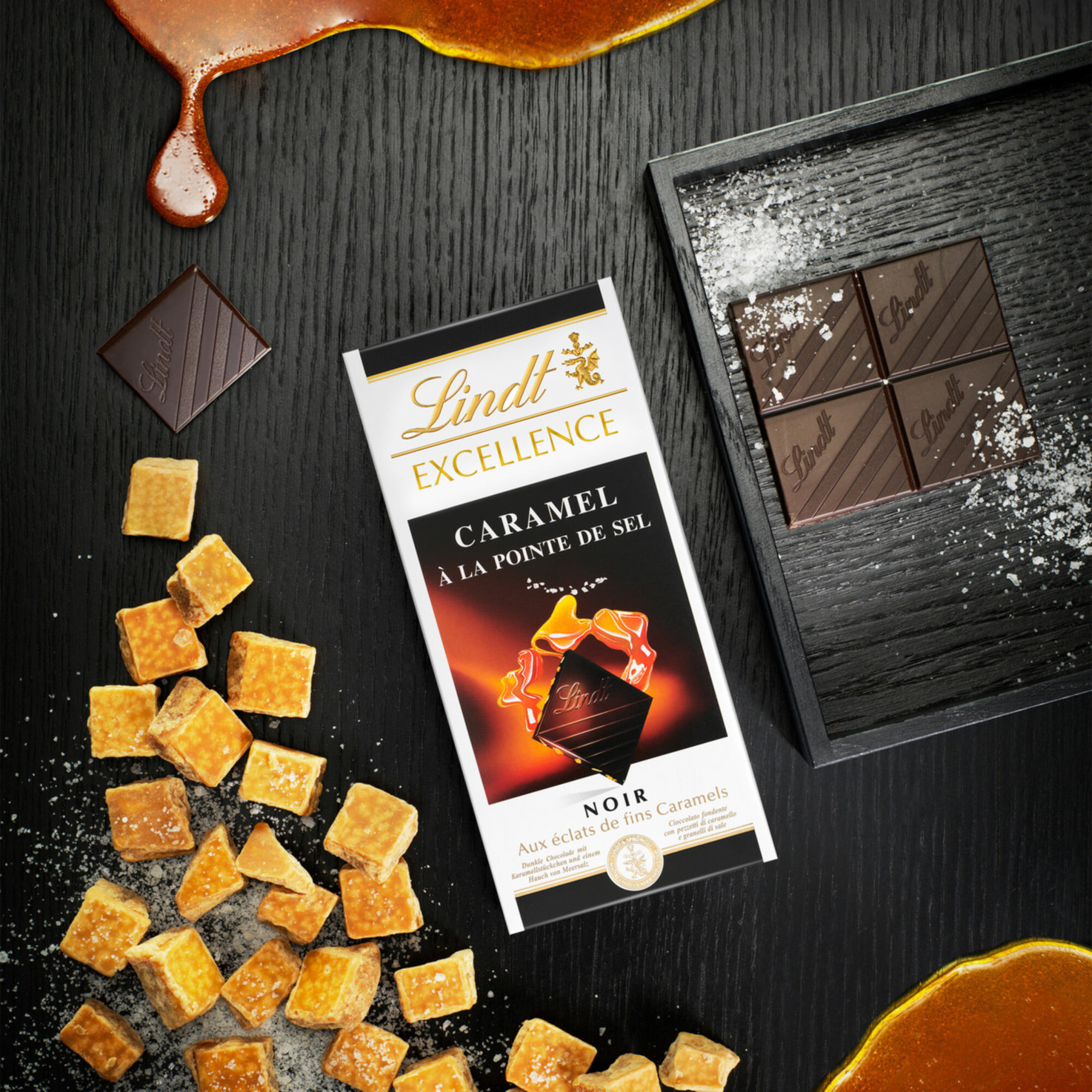 Lindt Excellence Dunkel Caramel à la Pointe de Sel Tafelschokolade