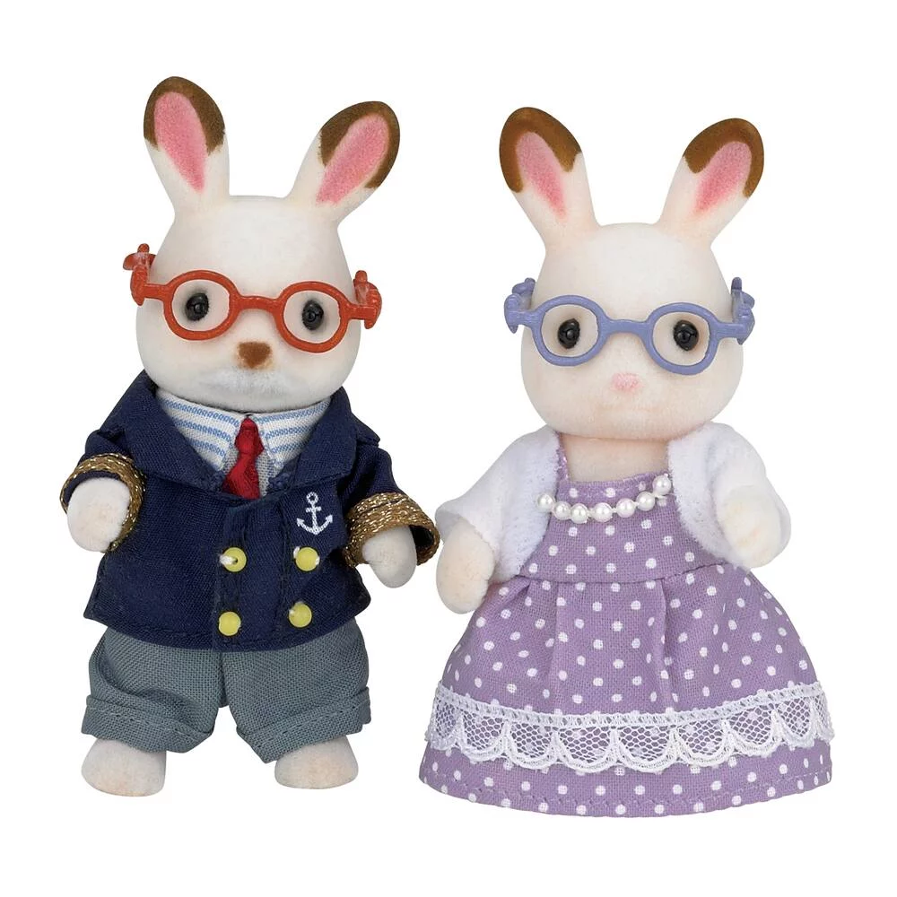 GRANDS PARENTS LAPIN CHOCOLAT - SYLVANIAN PERSONNAGES ET TENUES