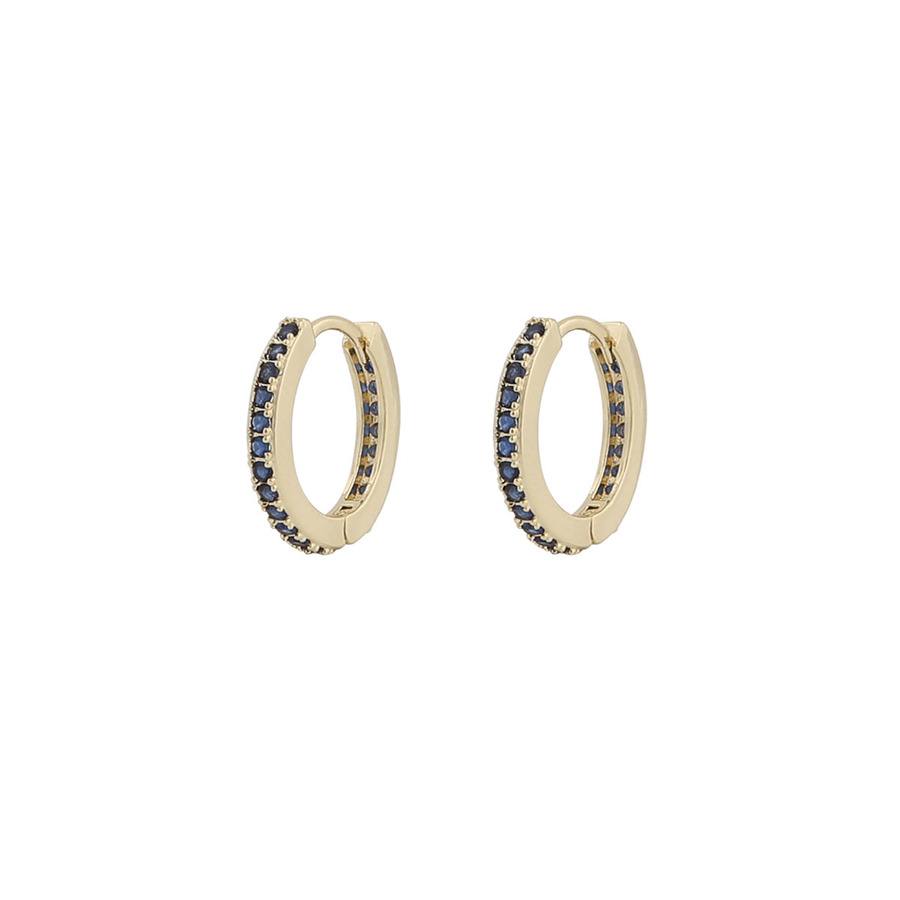 Snö Of Sweden Essence Ring Earring Gold/Blue Onesize 15mm