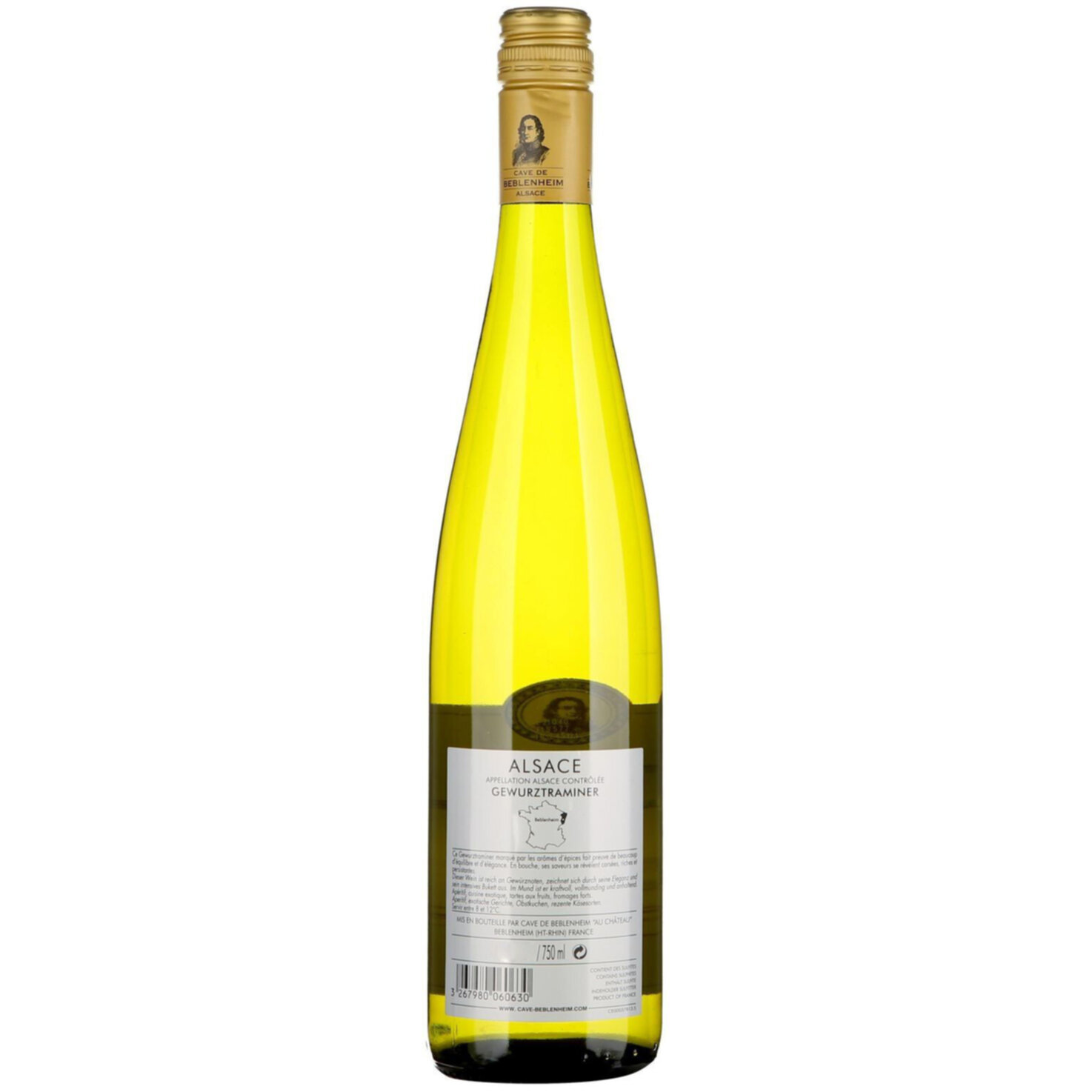 Alsace AOP Gewürztraminer Baron de Hoen Beblenheim -75cl