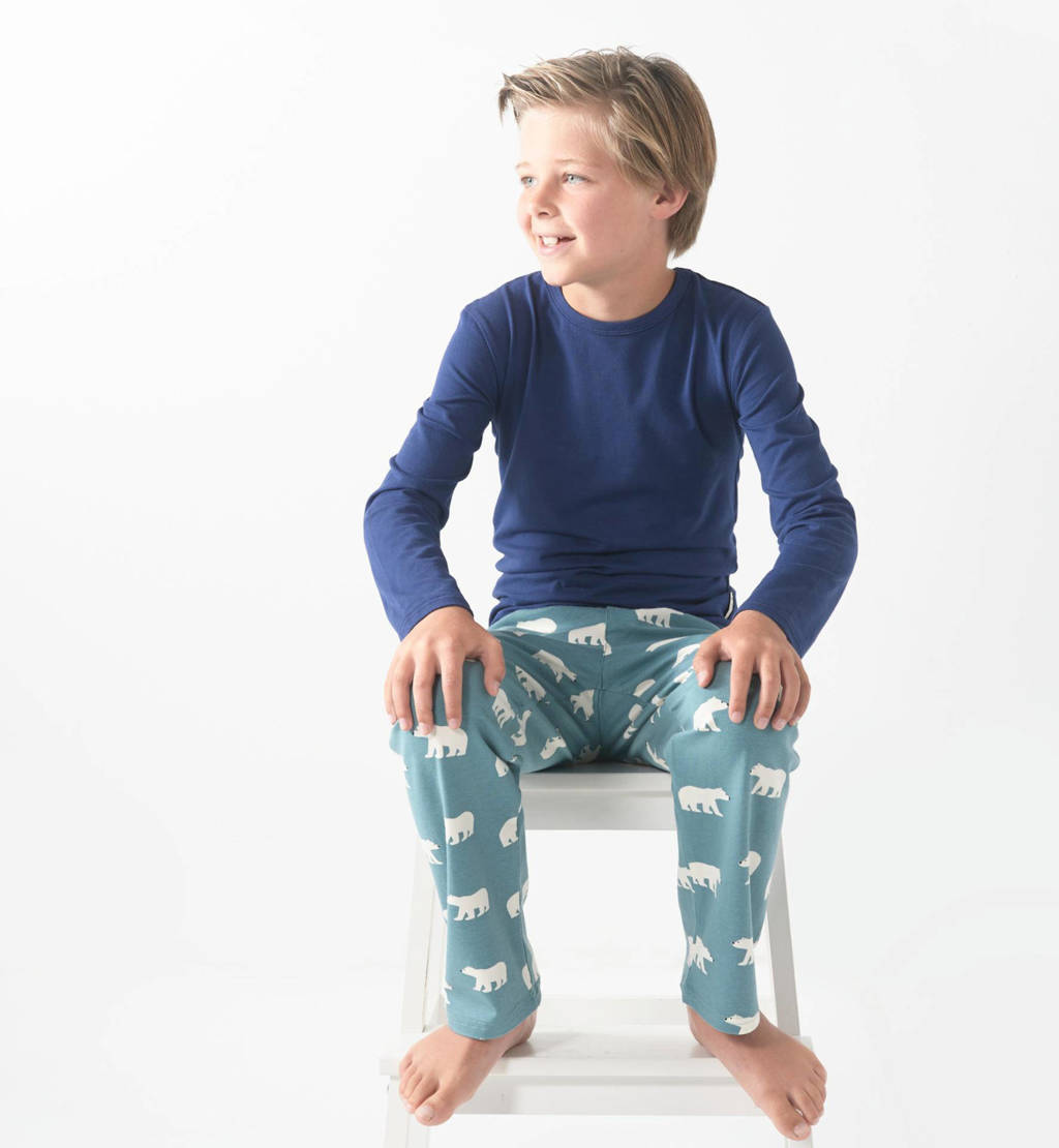 Little Label pyjama met dierenprint van katoen blauw