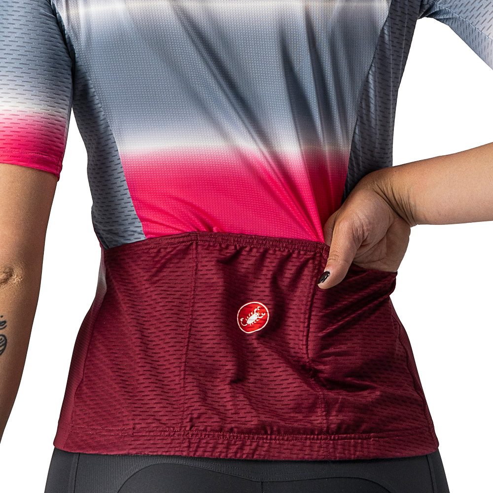 Castelli Dolce Radtrikot Damen light steel blue bordeaux