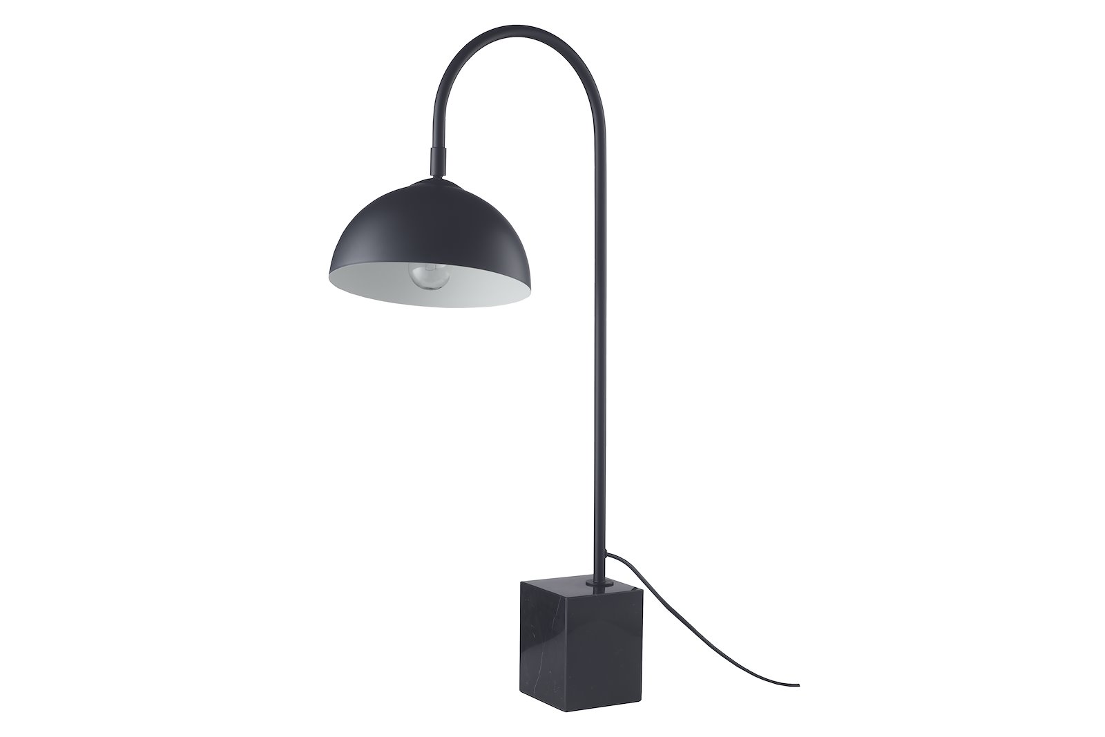 Valdisere bordlampe Sort med sort marmor fot E14, Max 28W