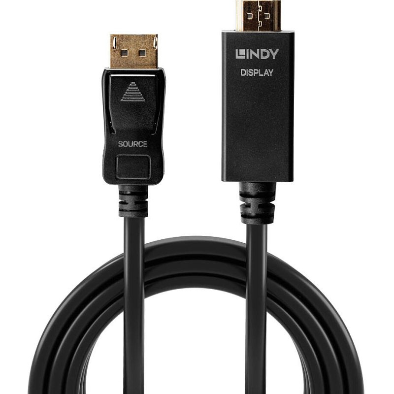 Lindy Câble adaptateur DisplayPort vers HDMI 4K30Hz, 2m