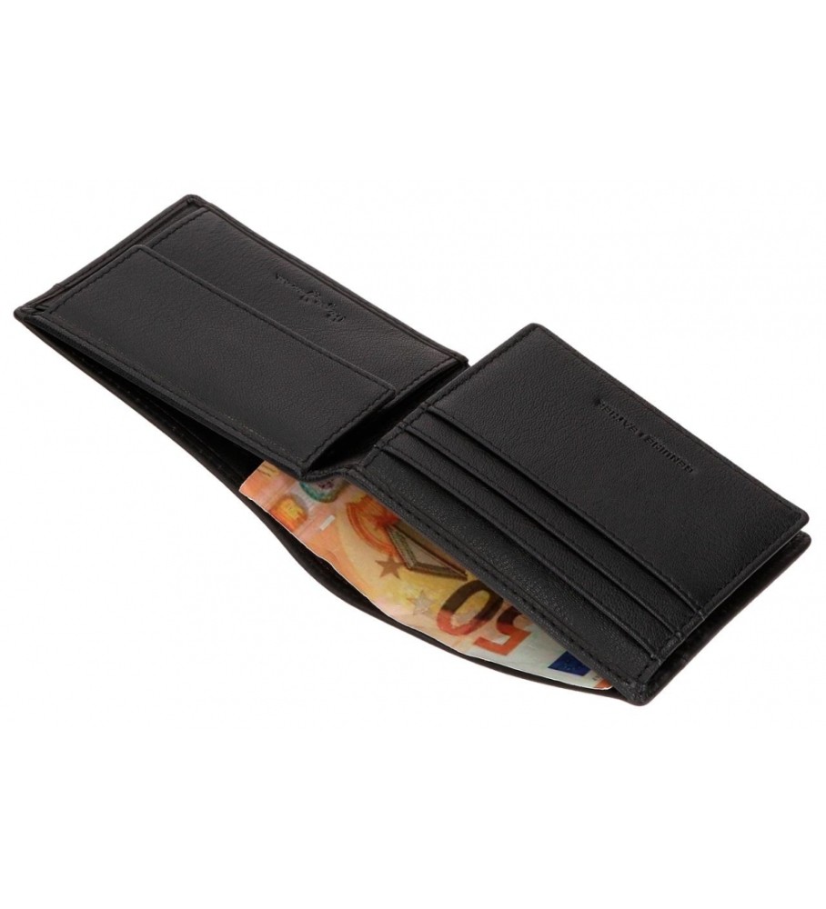Carteira de couro preta Pepe Jeans Staple