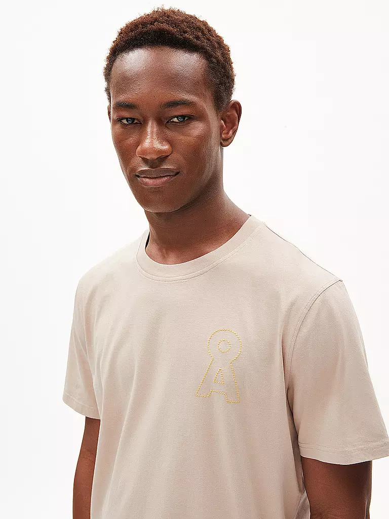 ARMEDANGELS T-Shirt AADONI COLLEGE EBRO beige