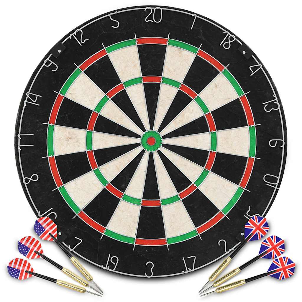 vidaXL Professioneel sisal dartbord met 6 darts en hoes