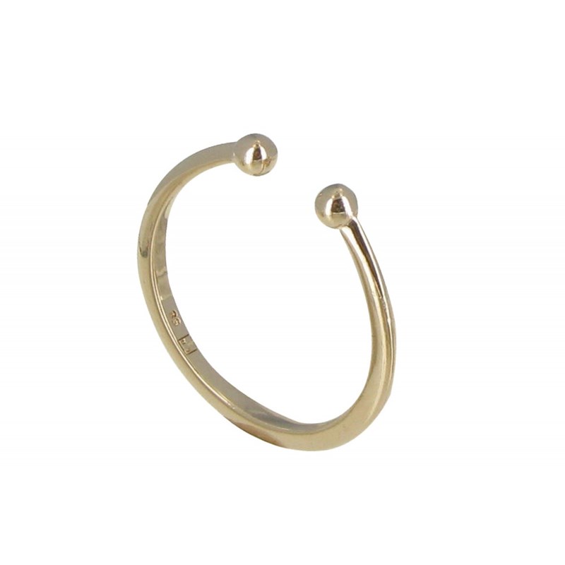 Bague Plaqué Or Deux Perles
