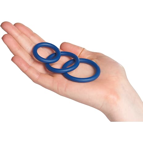 Sinful Business Blue penisring sæt 3 stk