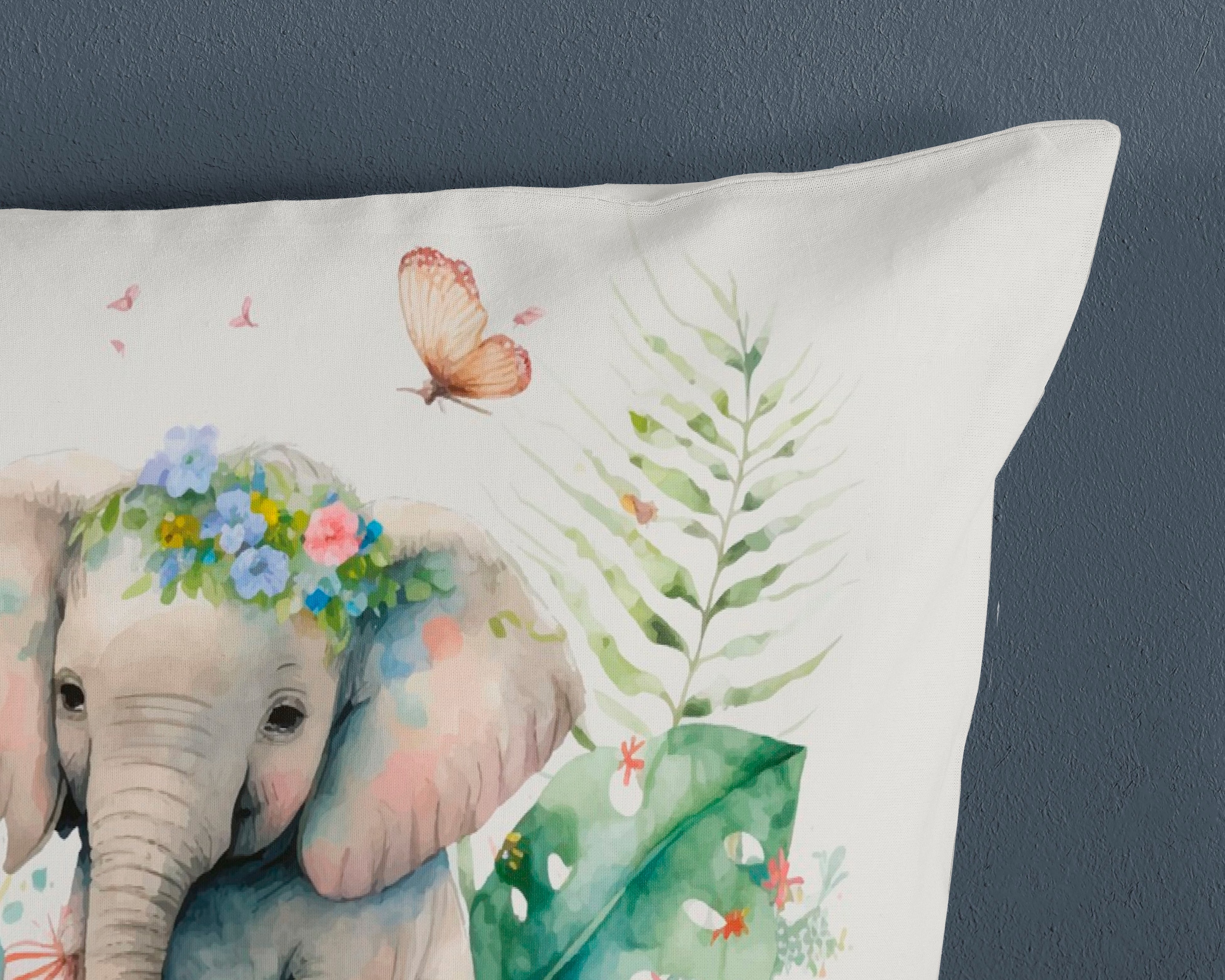 good morning Kinderbettwäsche »Eli« 2 Stk. tlg. Baumwolle, 135x200, Reissverschluss, Wendeoptik, Kind, Mädchen, Elefant