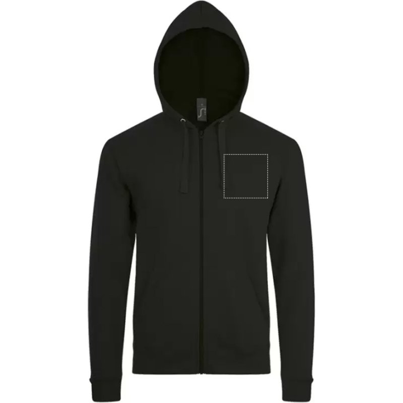 Gilet zippé manches longues publicitaire 260 g/m² Sol's - marquage broderie