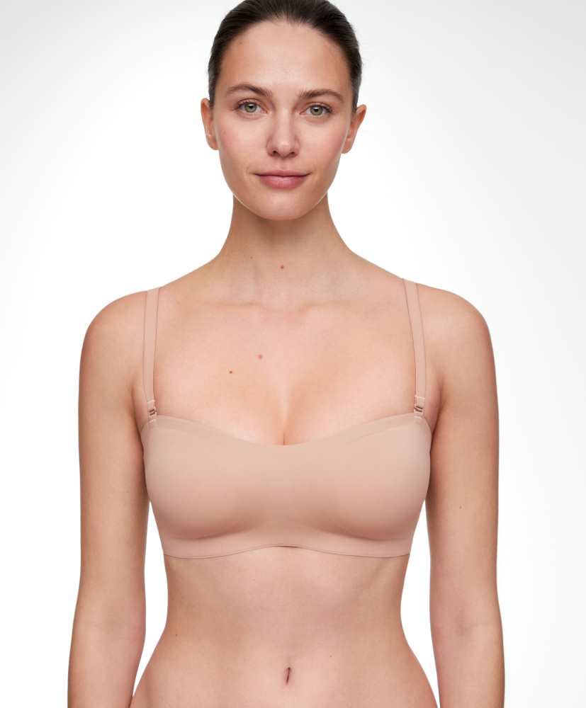 Sutiã bandeau invisível com alças removíveis, poliamida