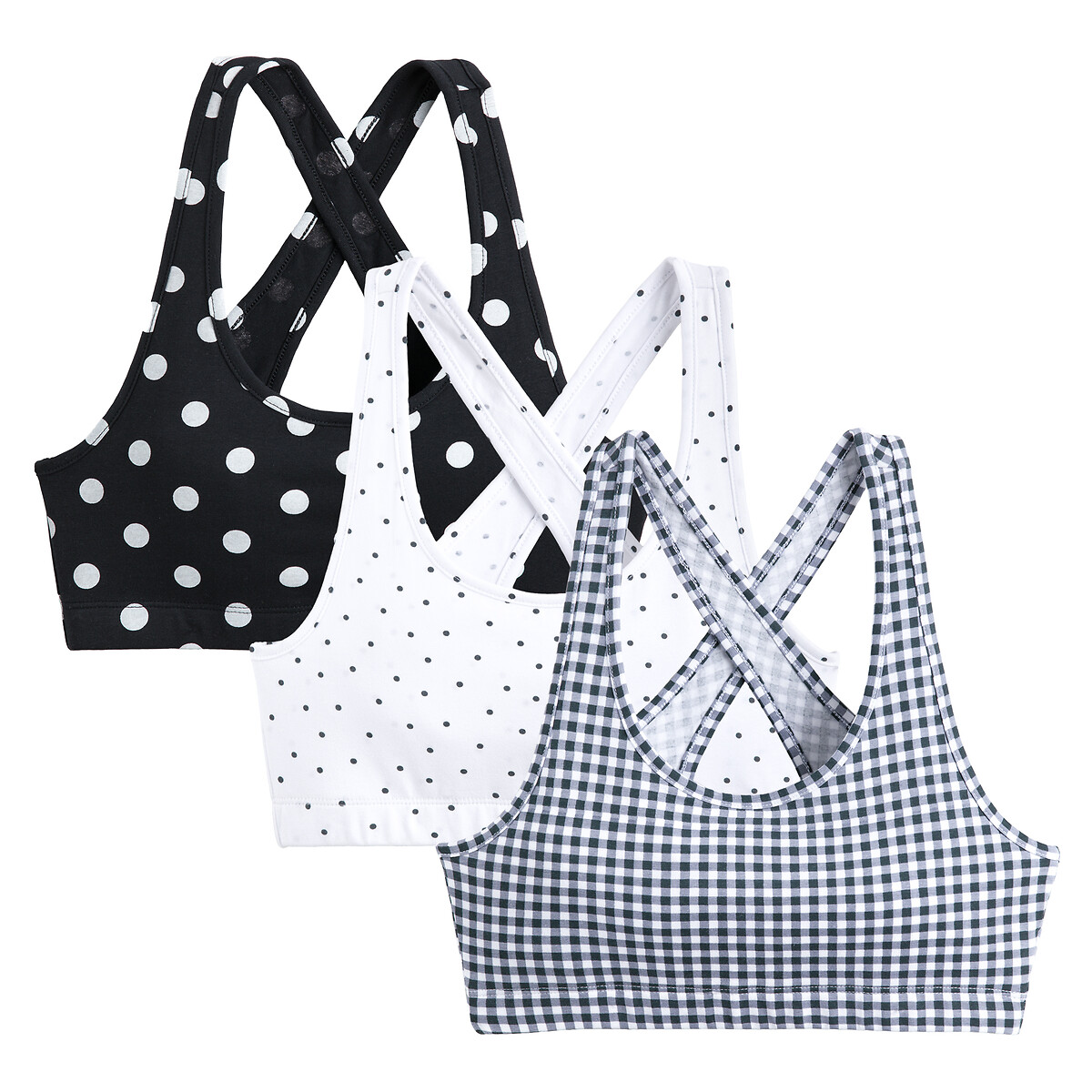 COLEÇÃO LA REDOUTE<br>Conjunto de 3 bustiês estampados