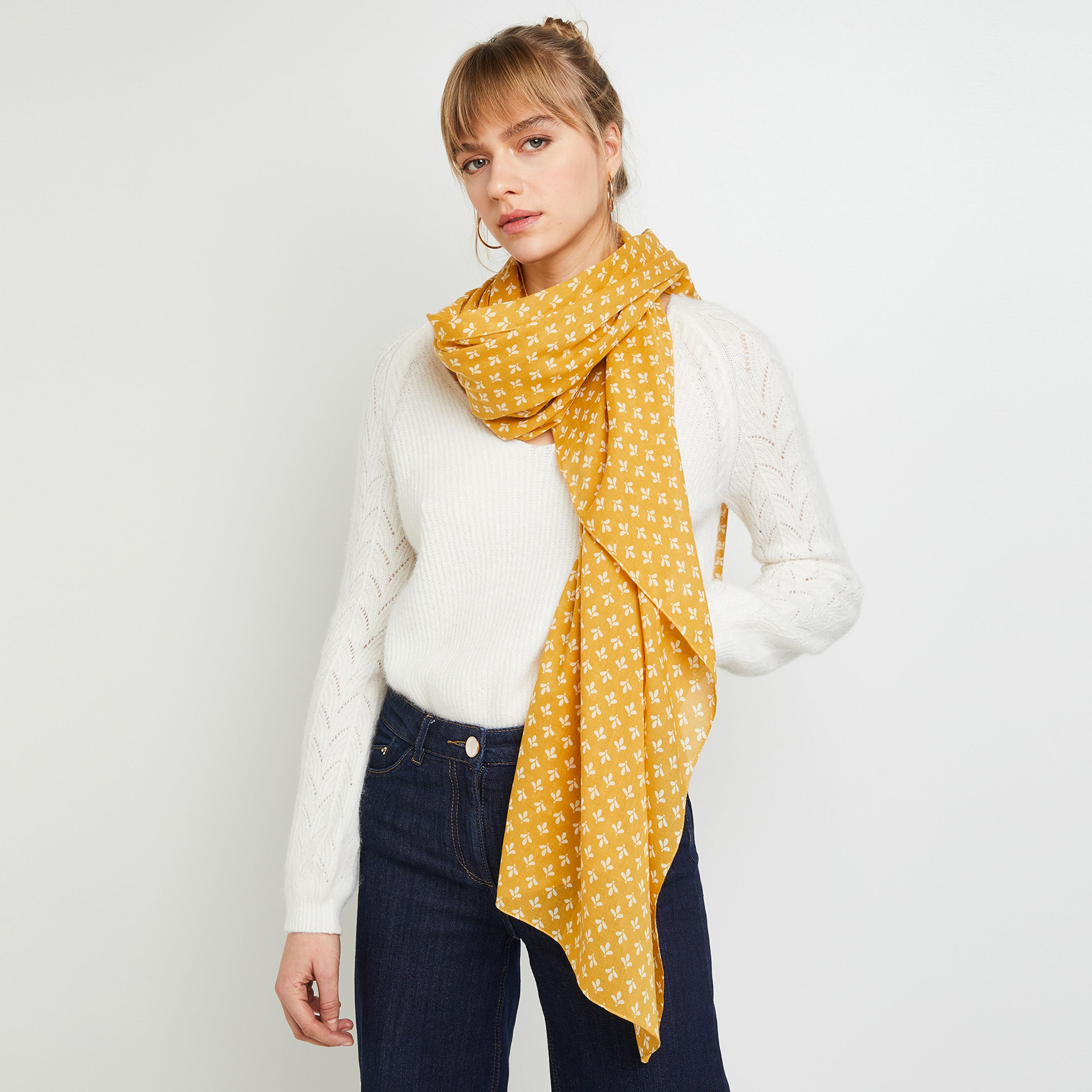 Etole en coton bicolore femme - CURRY