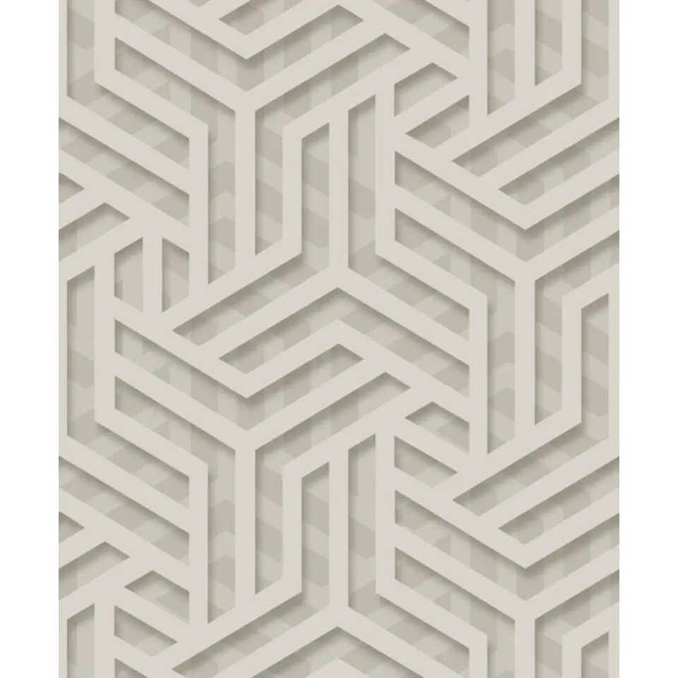 Dutch Wallcoverings - Onyx dessin grijs/zilver - 0,53x10,05m