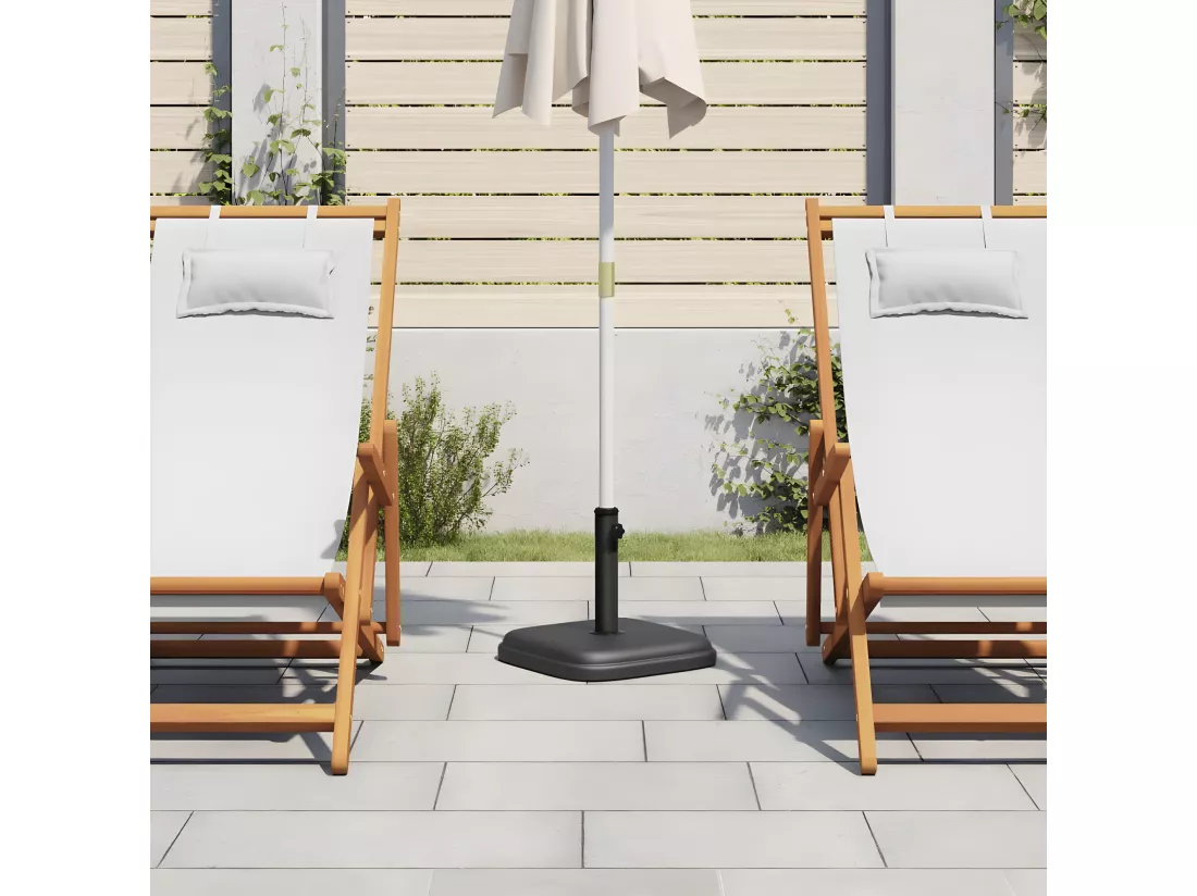 Prolenta Premium - Base de parasol pour mâts Ø32/35/38 mm 11 kg carré