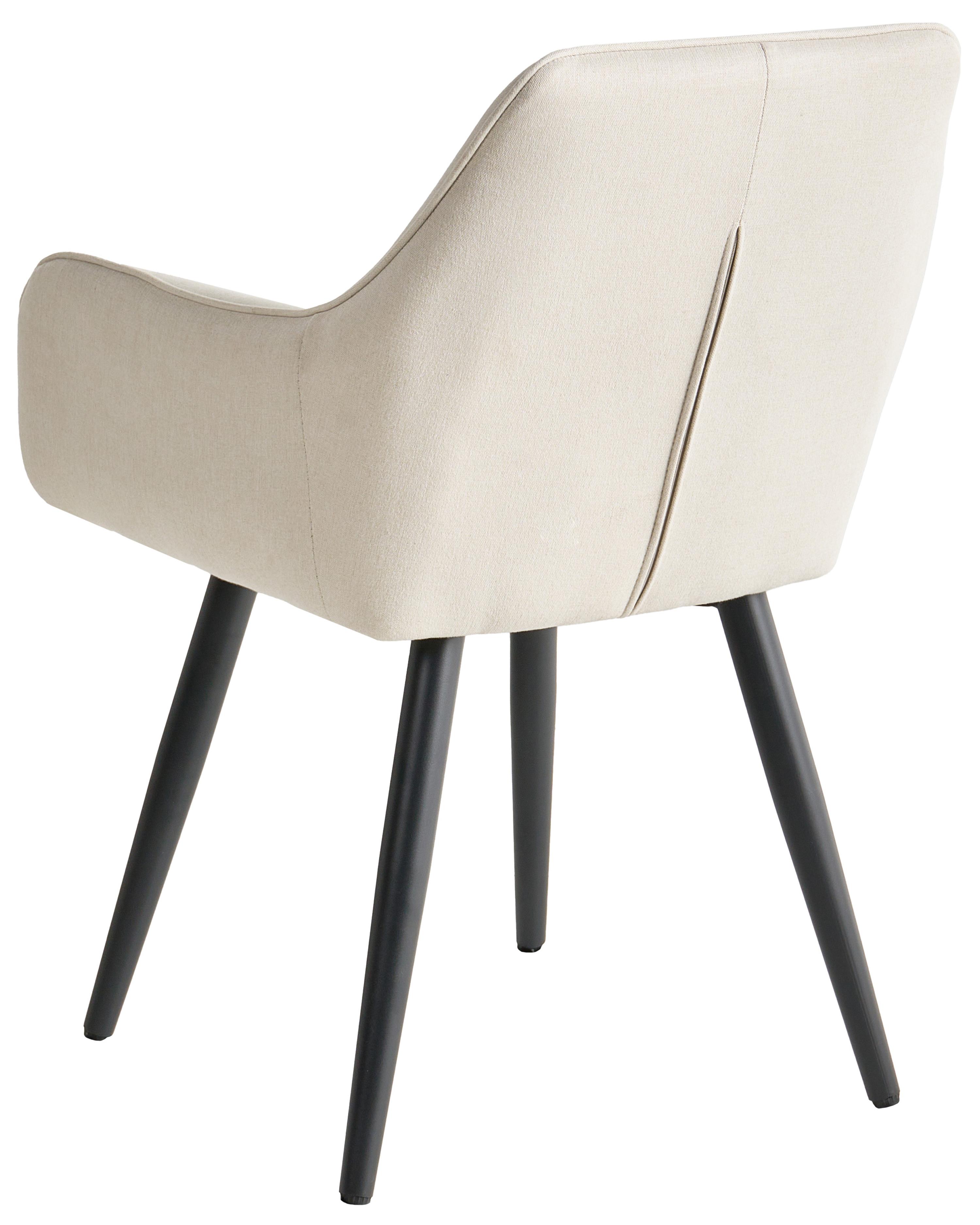 Set van 2 eetkamerstoelen TIRANO Kunstlinnen Lichtbeige