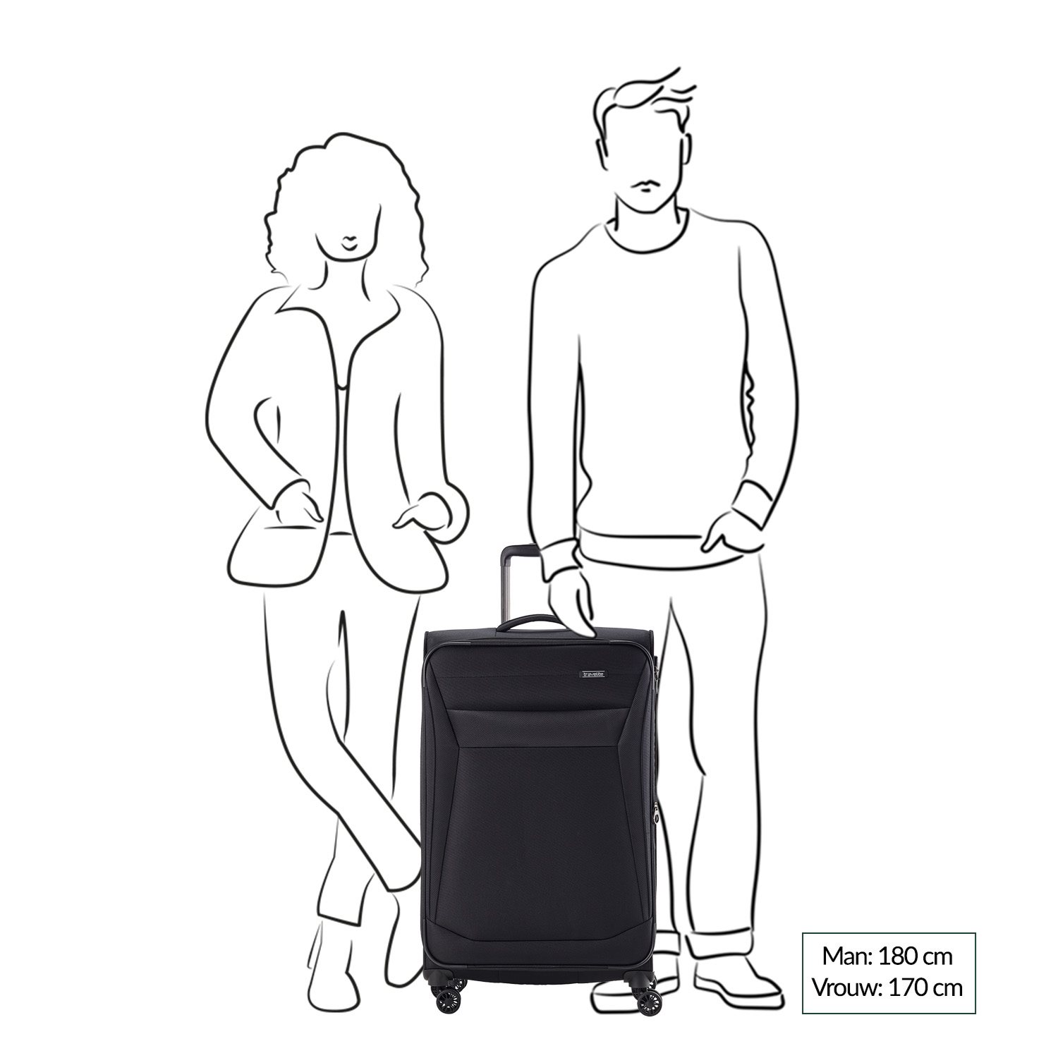 Travelite Chios 4 Wiel Trolley L black