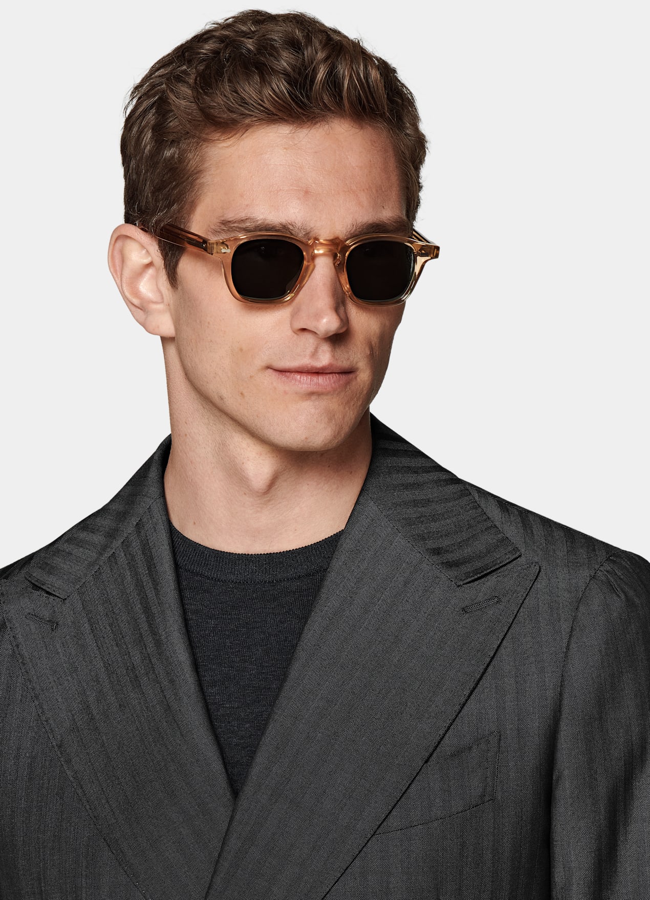 Costume Perennial Havana coupe Tailored gris foncé à chevrons
