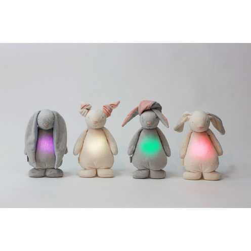 Veilleuse Moonie lapin Powder beige avec oreilles roses - MOONIE