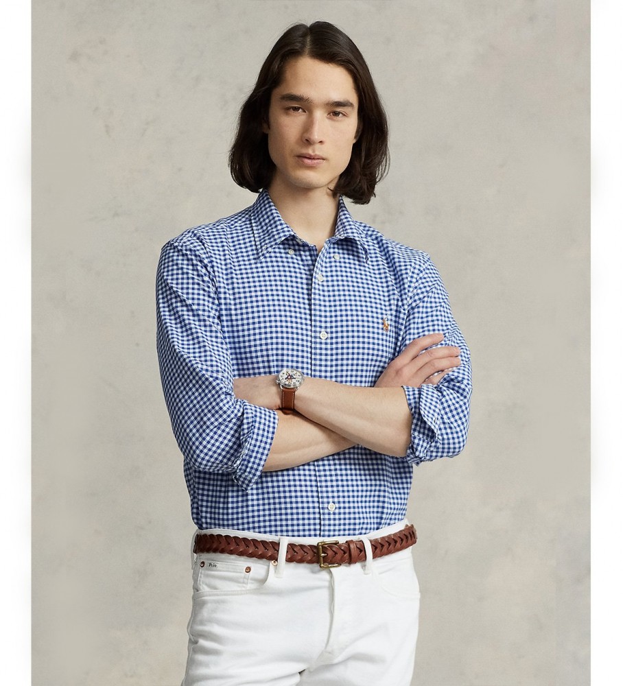 Camisa Oxford Ralph Lauren Custom Fit azul