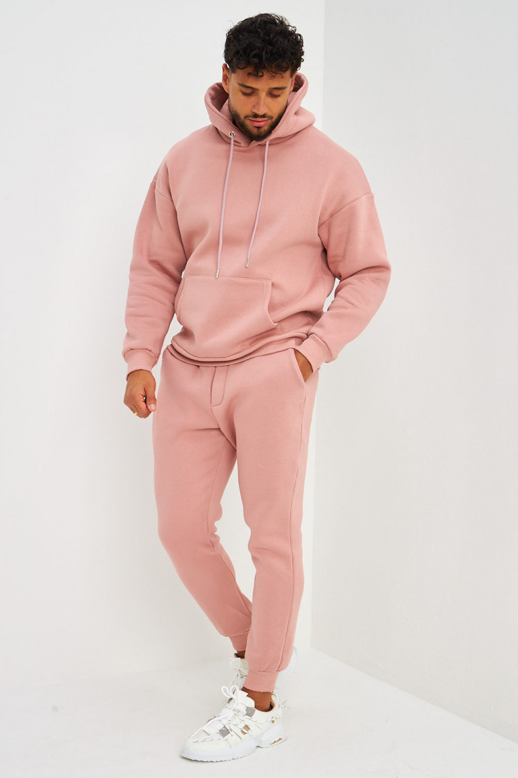 Ensemble sweat à capuche + jogging rose
