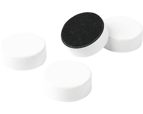 Decoratieve magneet wit, set van 4