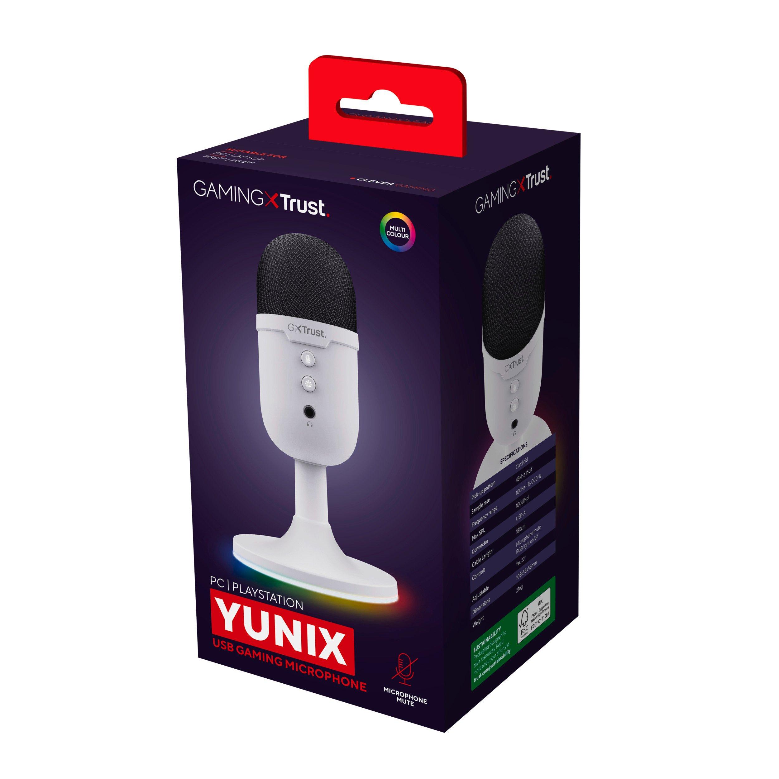 Trust GAME GXT 234 Yunix Microphone White