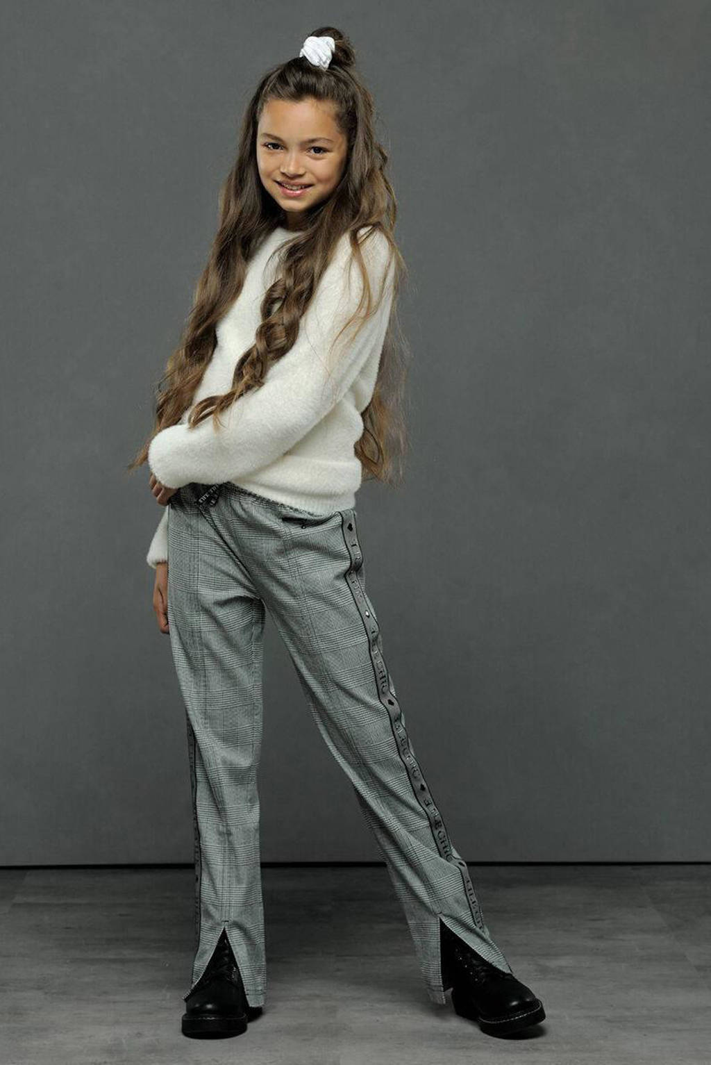 ELLE CHIC geruite broek zwart