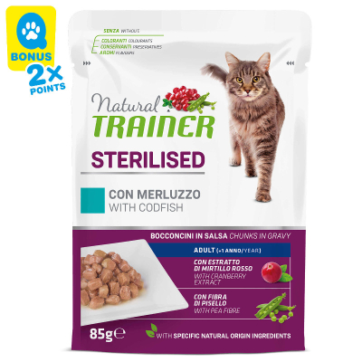 Trainer  Sterilised Kabeljau in Sauce 12x85g Beutel