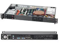Supermicro SC510 T-203B - Rack-monterbar 1U - micro ATX - SATA/SAS - hot-swap 200 Watt - sort