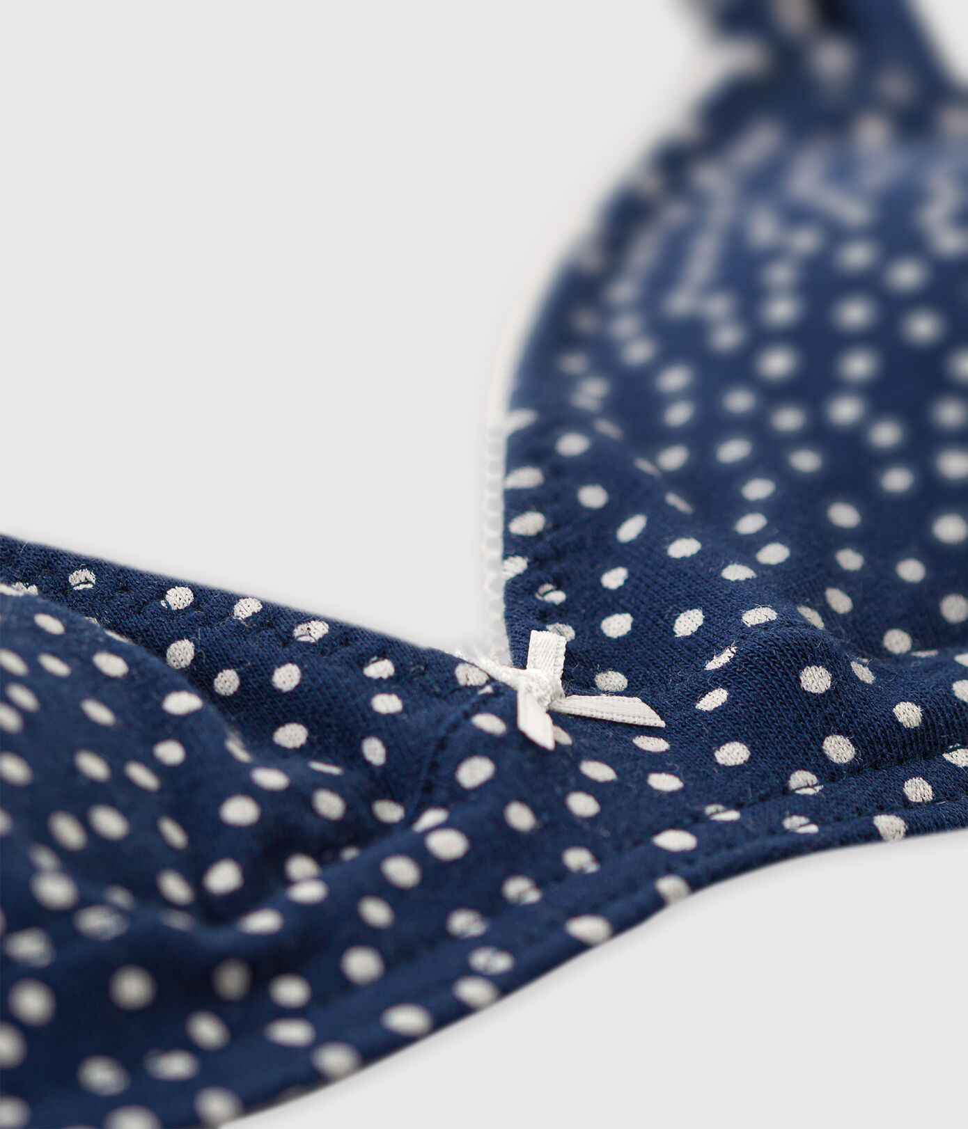 Soutien-gorge paddé pois fille en coton et élasthanne
