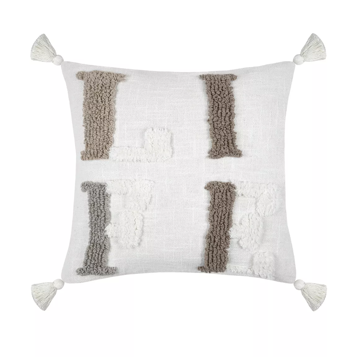 Coussin carré coton (45 x 45 cm) Joanny Blanc