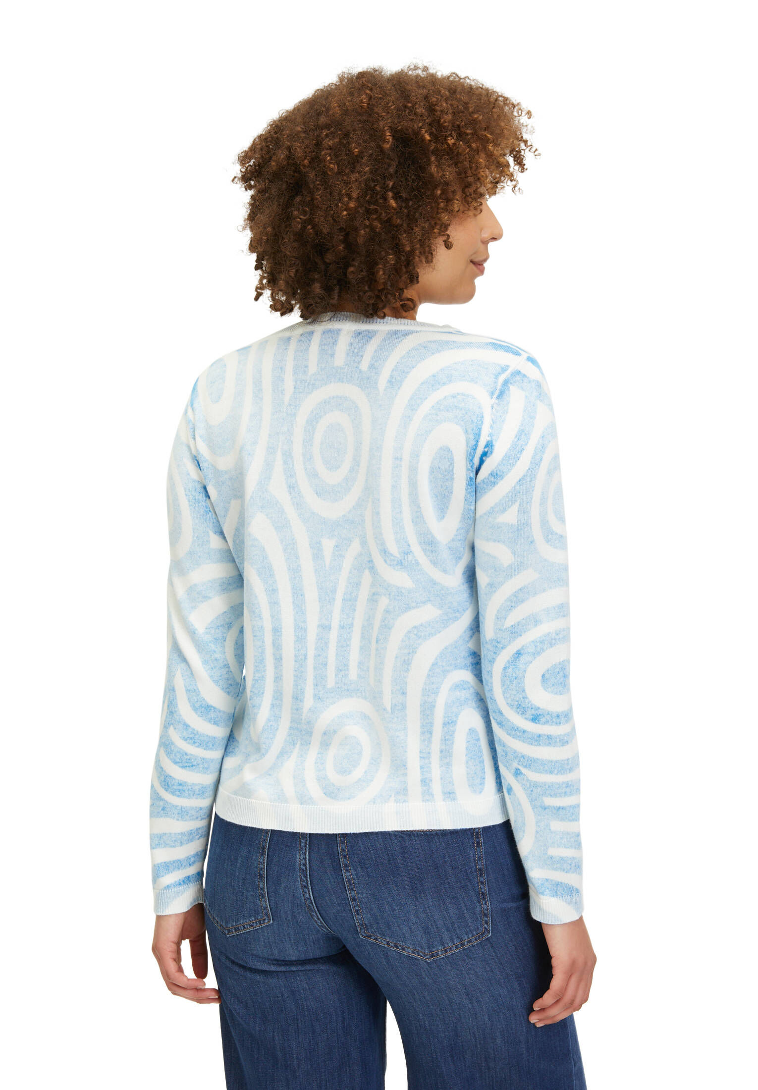 Cartoon| Damen Strickpullover mit Rundhalsausschnitt