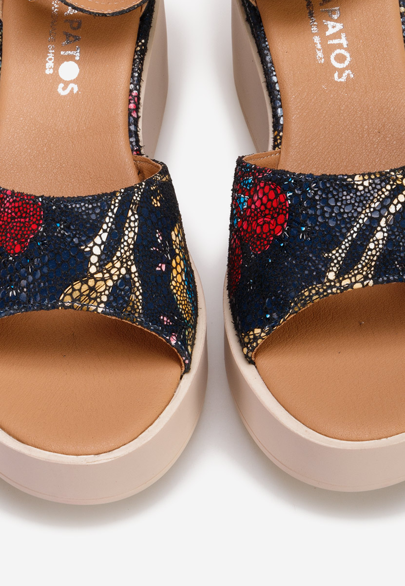 Sandales en cuir femme multicolores Salegia V4