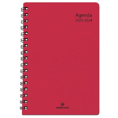 Agenda à spirale Grenade 15 - 1 semaine sur 2 pages - fuchsia - Oberthur