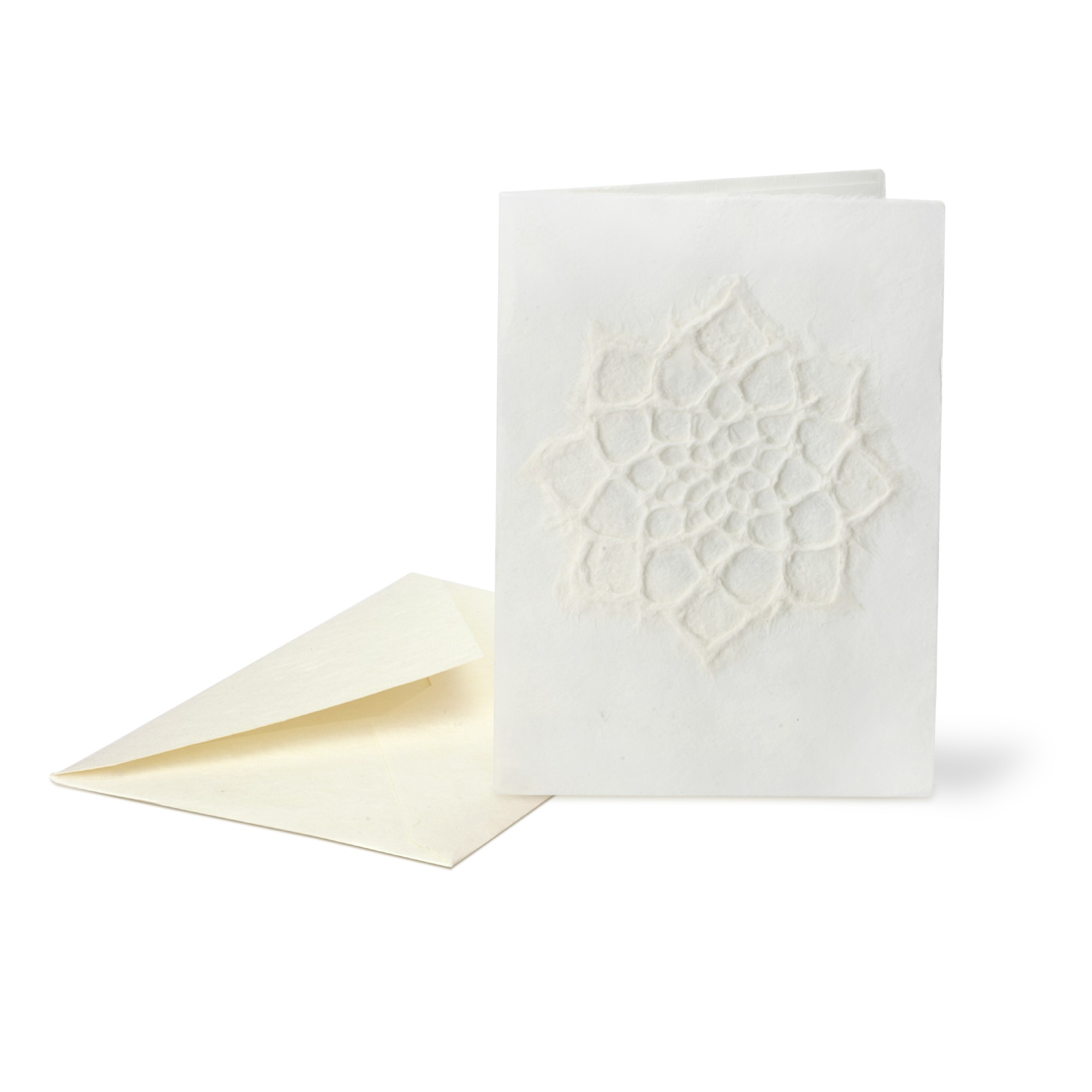 Grußkarte 'Lotus', weiß, B 12 cm, H 16 cm günstig bestellen