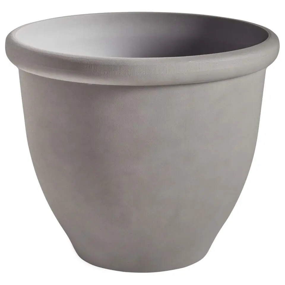 TESALIA - Bloempot - Grijs - 49 cm - Polyresin