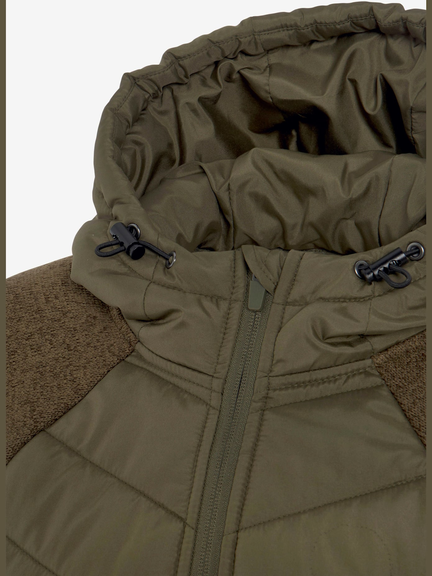 Doudoune veste matelassée en tricot polaire doux aux manches