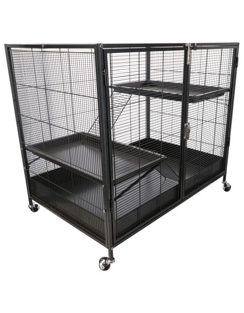 Keddoc Rattenkooi Animal Home Penthouse Bottom - Dierenverblijf - 93.5x63x83.5 cm Antraciet