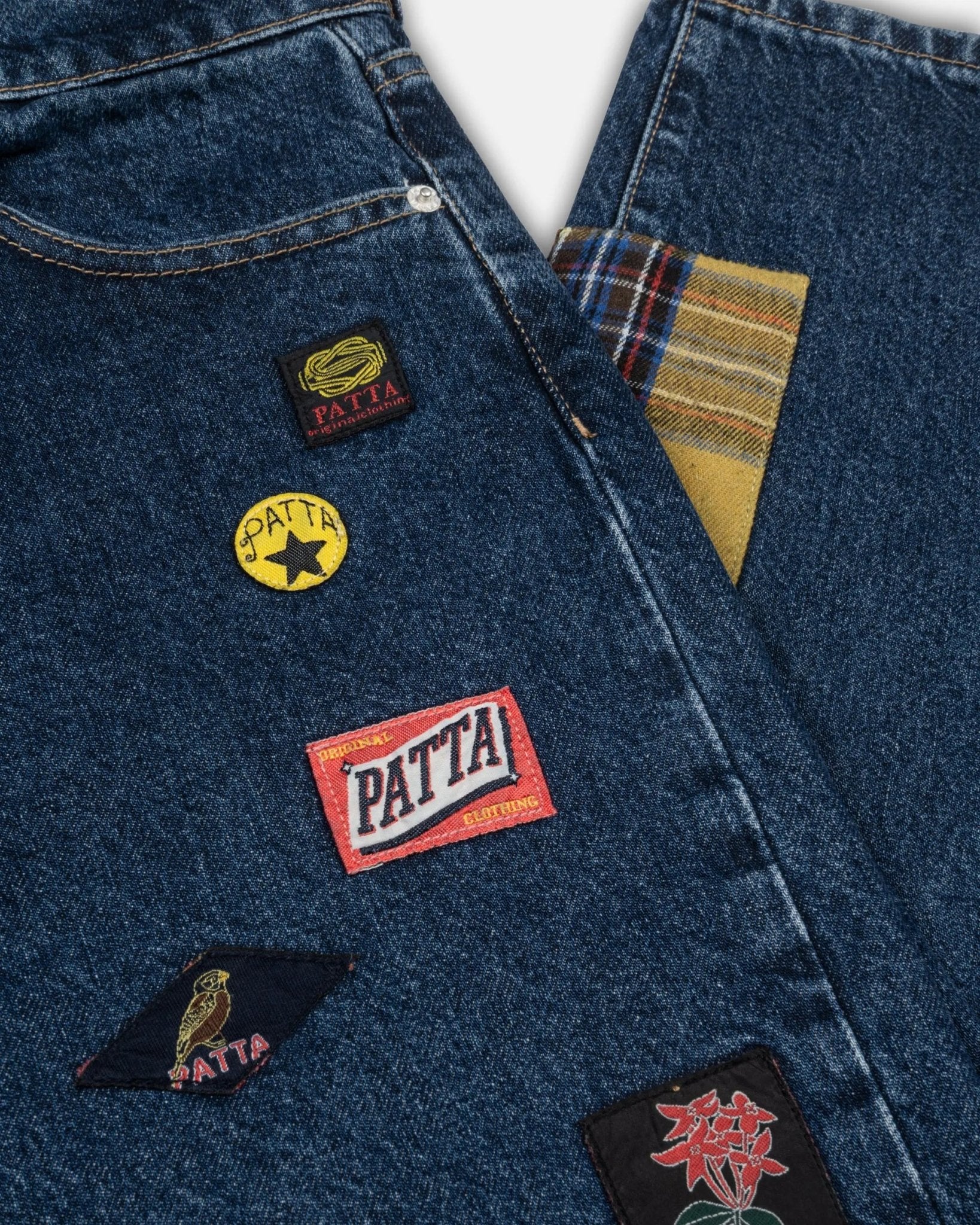 Patta Whole Lotta Labels Denim Pants (Blue Denim)