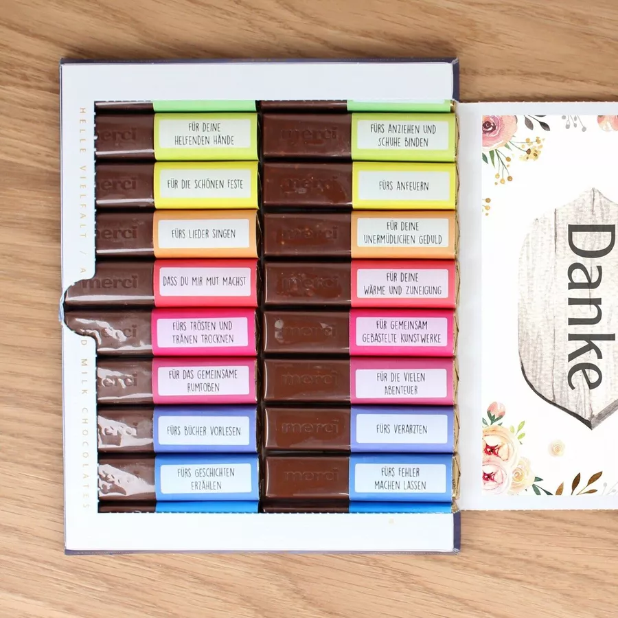Nikima Papeterie AUFKLEBER SET - Merci Danke Waschbär Abschiedsgeschenk Kita Erzieher bunt
